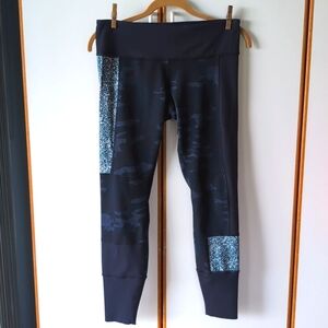 Lululemon Wunder Under Pant 8 Sashiko Inkwell Navy Blue Camo